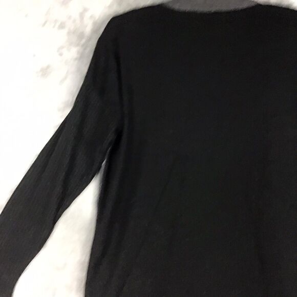 Bobeau Women’s Small Open Front Cardigan Gray Black Colorblock Waffle Knit - Picture 14 of 14